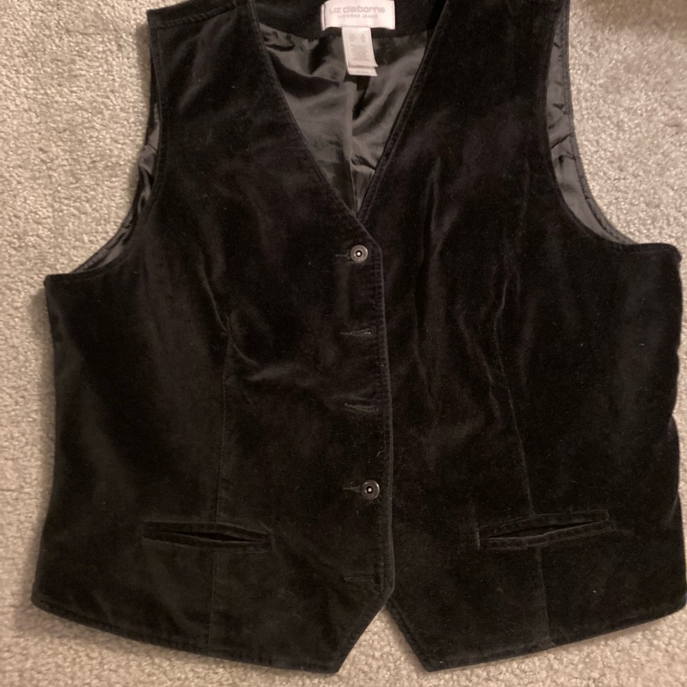 Liz Claiborne Women's Black Vest